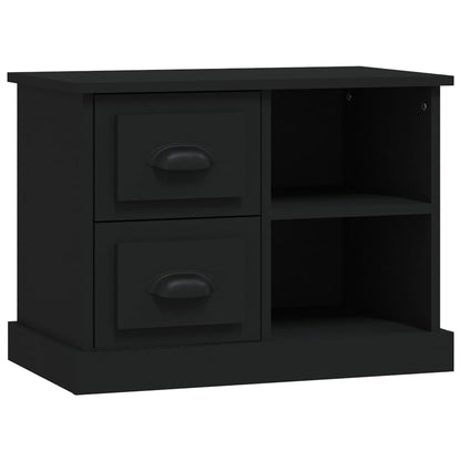 Modern Black Bedside Cabinet - Sleek Design, 60x35.5x45 cm