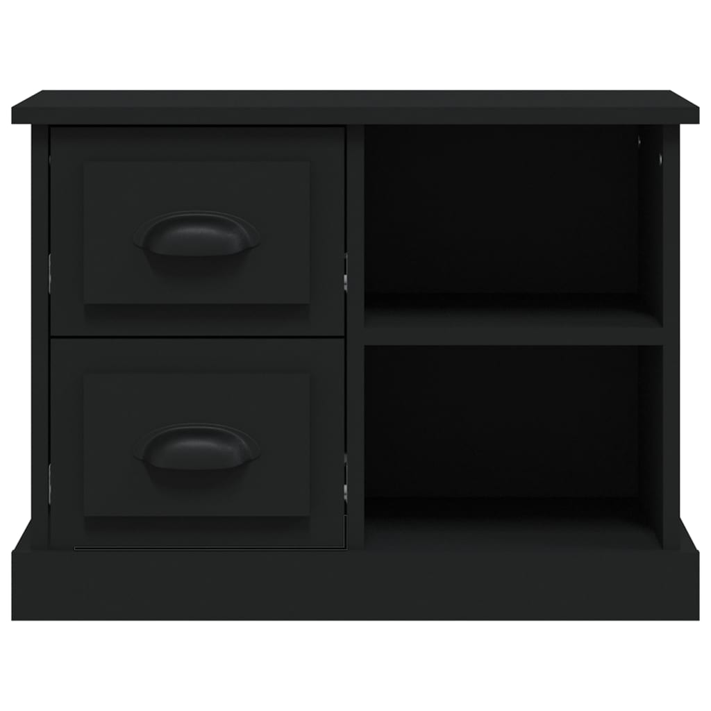 Modern Black Bedside Cabinet - Sleek Design, 60x35.5x45 cm