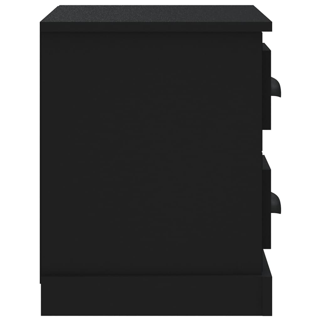 Modern Black Bedside Cabinet - Sleek Design, 60x35.5x45 cm
