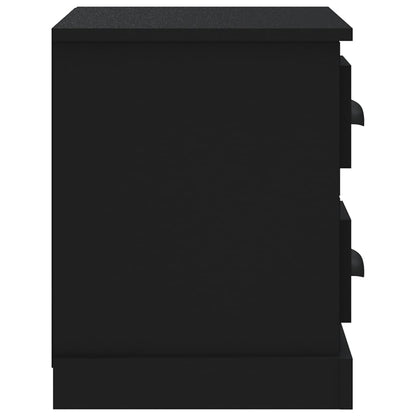 Modern Black Bedside Cabinet - Sleek Design, 60x35.5x45 cm