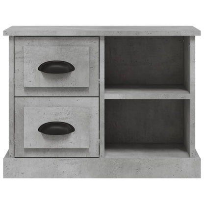 Concrete Grey Bedside Cabinet - Modern Design, 60x35.5x45 cm