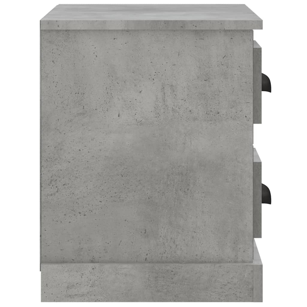 Concrete Grey Bedside Cabinet - Modern Design, 60x35.5x45 cm