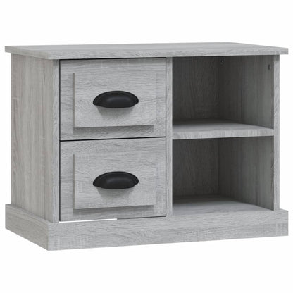 Grey Sonoma Bedside Cabinet - 60x35.5x45 cm, Elegant Wood Finish