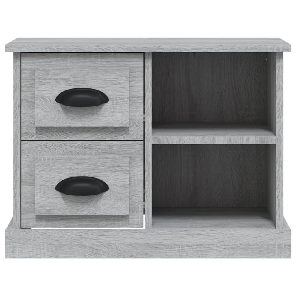 Grey Sonoma Bedside Cabinet - 60x35.5x45 cm, Elegant Wood Finish
