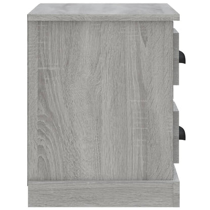 Grey Sonoma Bedside Cabinet - 60x35.5x45 cm, Elegant Wood Finish