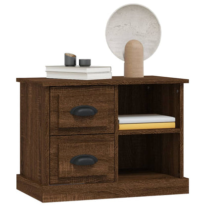 Brown Oak Bedside Cabinet 60x35.5x45 cm - Stylish & Durable