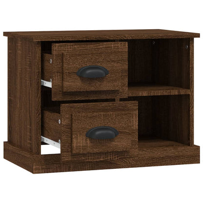 Brown Oak Bedside Cabinet 60x35.5x45 cm - Stylish & Durable