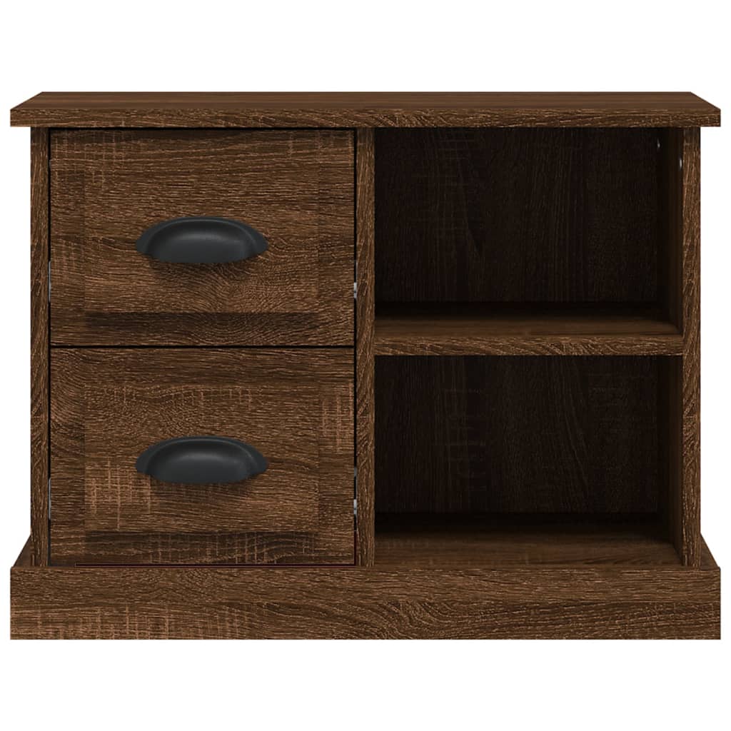 Brown Oak Bedside Cabinet 60x35.5x45 cm - Stylish & Durable