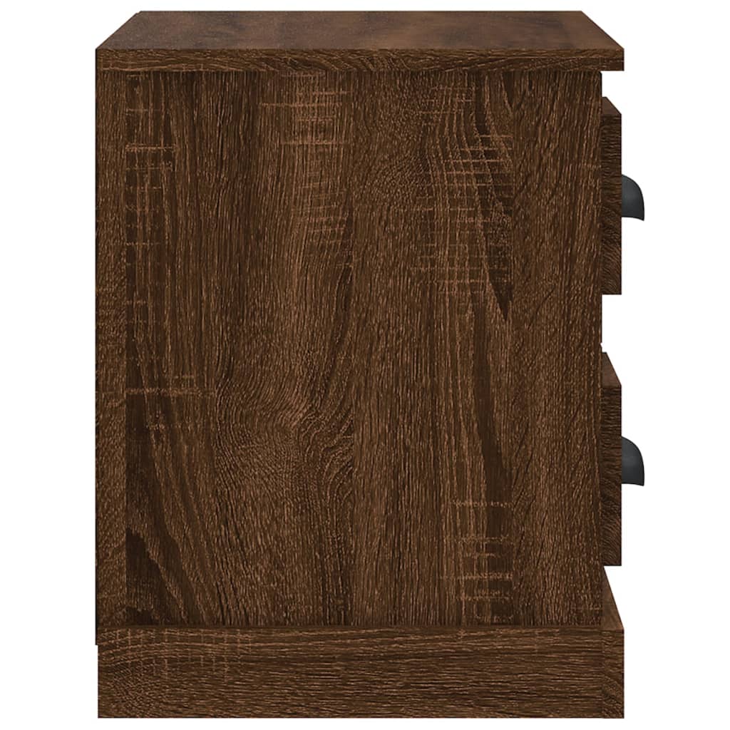 Brown Oak Bedside Cabinet 60x35.5x45 cm - Stylish & Durable