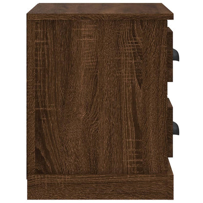 Brown Oak Bedside Cabinet 60x35.5x45 cm - Stylish & Durable