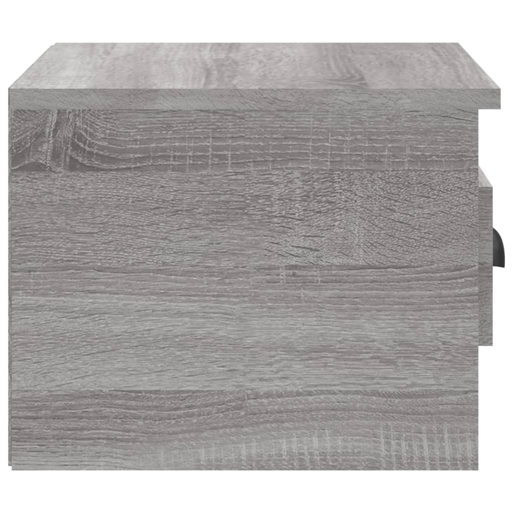 Grey Sonoma Wall-Mounted Bedside Cabinets - Set of 2, 41.5x36x28 cm