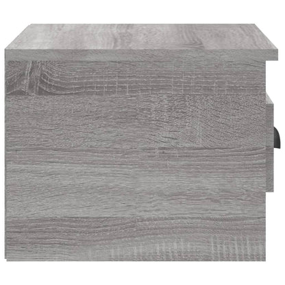Grey Sonoma Wall-Mounted Bedside Cabinets - Set of 2, 41.5x36x28 cm