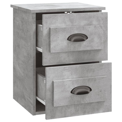 Wall-Mounted Bedside Cabinet, Concrete Grey, 41.5x36x53cm