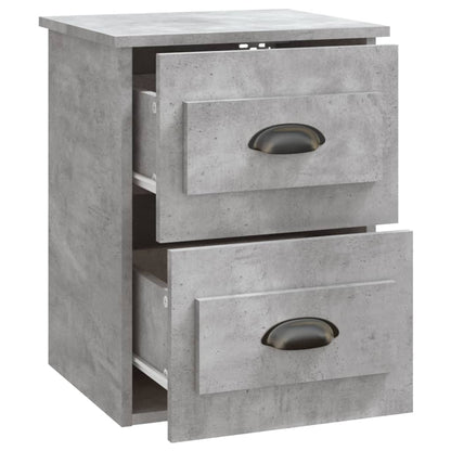Concrete Grey Wall-mounted Bedside Cabinets Set of 2 - 41.5x36x53cm