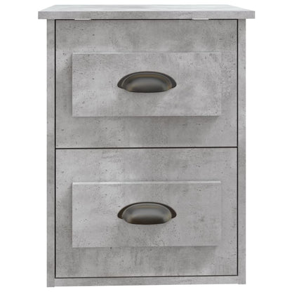 Concrete Grey Wall-mounted Bedside Cabinets Set of 2 - 41.5x36x53cm