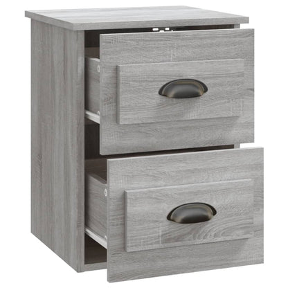 Grey Sonoma Wall-Mounted Bedside Cabinet - 41.5x36x53cm