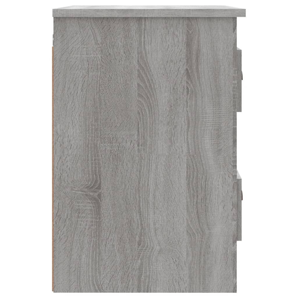 Grey Sonoma Wall-Mounted Bedside Cabinet - 41.5x36x53cm