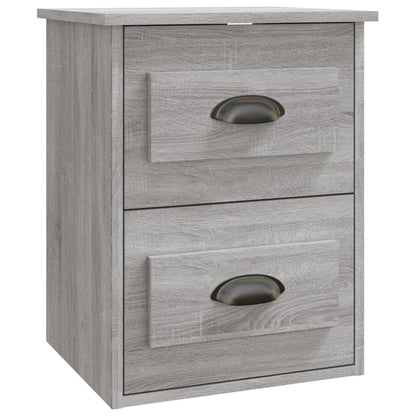 Gray Sonoma Wall-Mounted Bedside Cabinets Set, 2pcs 41.5x36x53cm