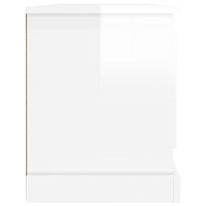 TV Cabinet High Gloss White 100x35.5x45 cm Engineered Wood