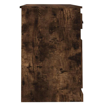 Smoked Oak Desk with Drawer - 115x50x75 cm, Engineered Wood