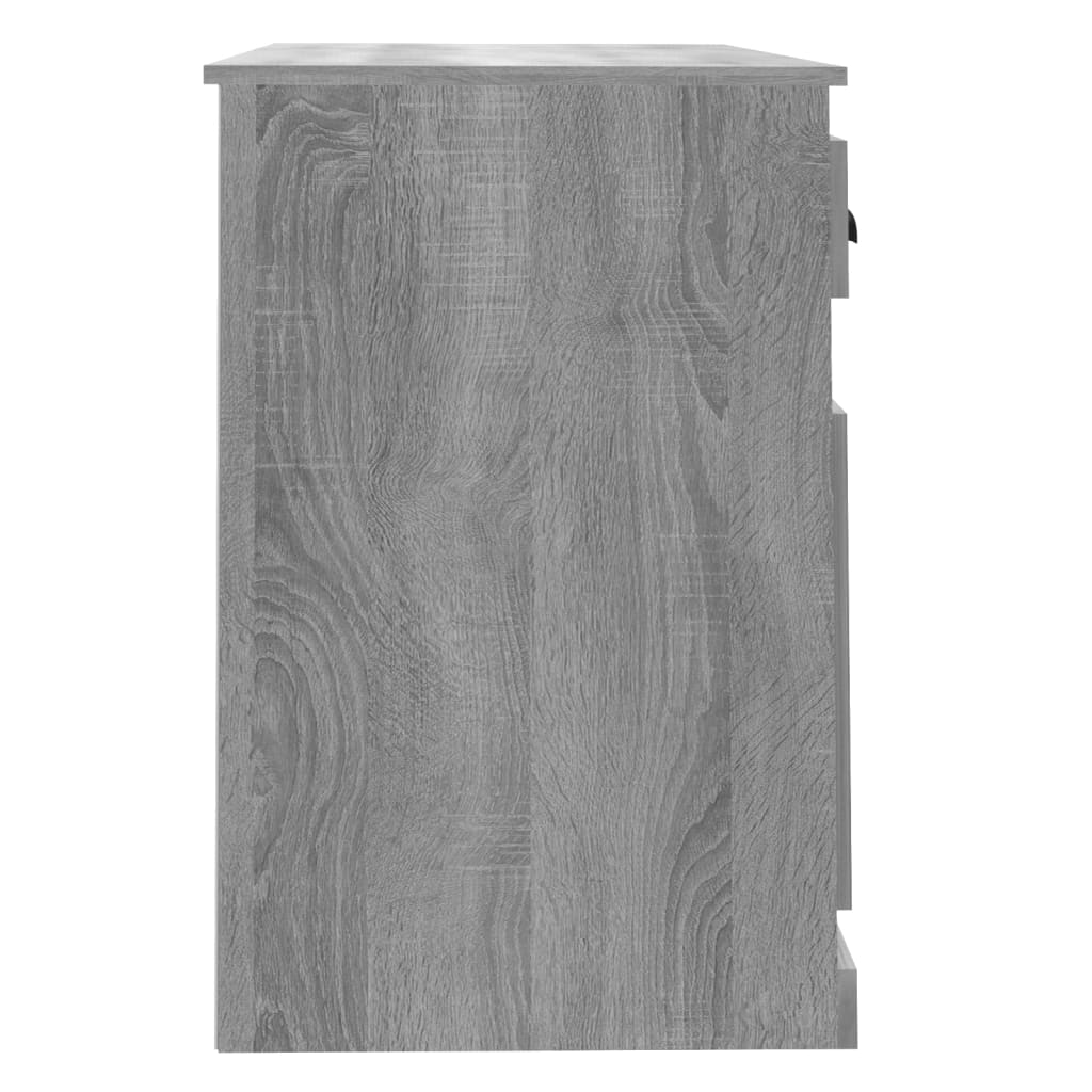 Stylish Grey Sonoma Desk with Drawer - 115x50x75 cm, Engineered Wood