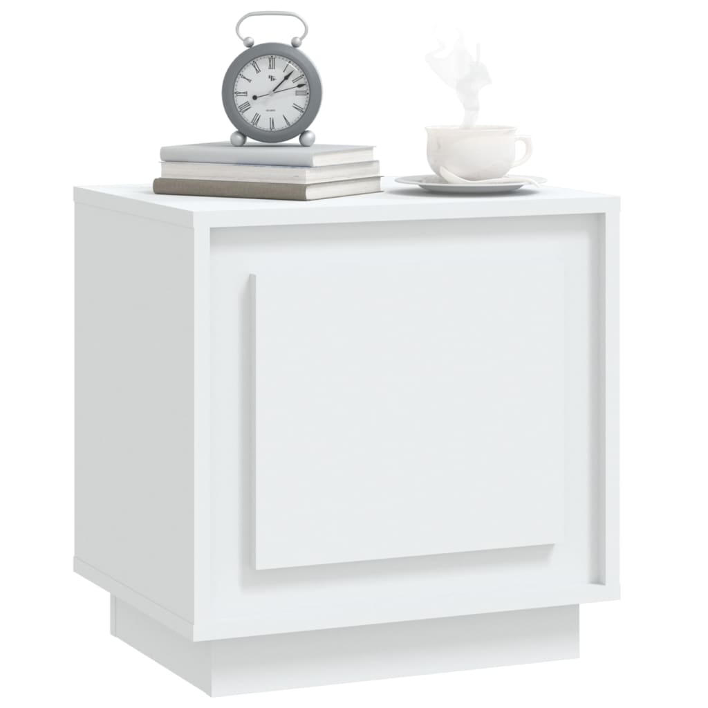 White Bedside Cabinets 2 Pcs - Engineered Wood 44x35x45 cm