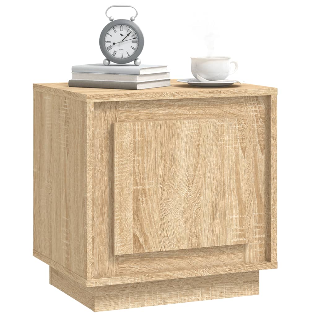 Sonoma Oak Bedside Cabinet 44x35x45 cm Engineered Wood