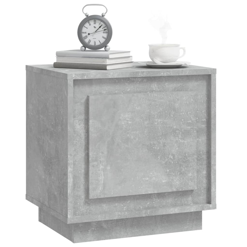 Concrete Grey Bedside Cabinets Set of 2 - 44x35x45 cm Engineered Wood