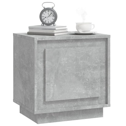 Concrete Grey Bedside Cabinets Set of 2 - 44x35x45 cm Engineered Wood