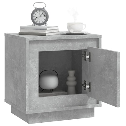 Concrete Grey Bedside Cabinets Set of 2 - 44x35x45 cm Engineered Wood