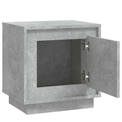 Concrete Grey Bedside Cabinets Set of 2 - 44x35x45 cm Engineered Wood