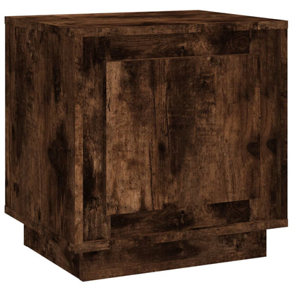Smoked Oak Bedside Cabinet - 44x35x45 cm, Engineered Wood