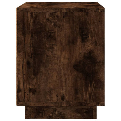 Smoked Oak Bedside Cabinet - 44x35x45 cm, Engineered Wood