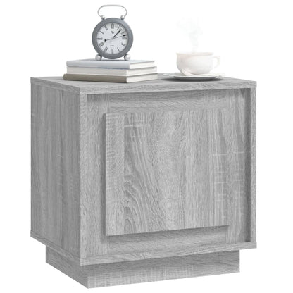 Grey Sonoma Bedside Cabinets Set of 2 - Engineered Wood, 44x35x45 cm
