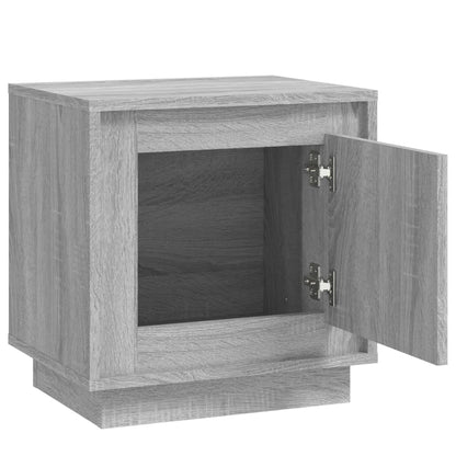 Grey Sonoma Bedside Cabinets Set of 2 - Engineered Wood, 44x35x45 cm