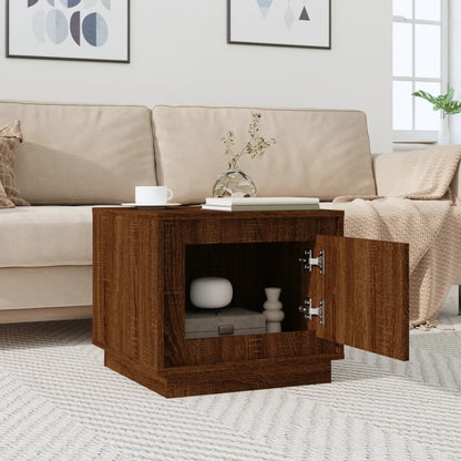 Coffee Table Brown Oak 51x50x44 cm Engineered Wood