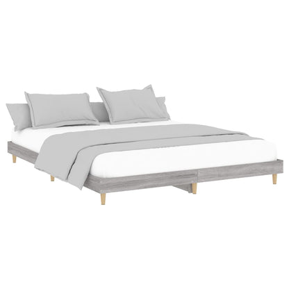 Grey Sonoma Engineered Wood Bed Frame, 200x200 cm - No Mattress