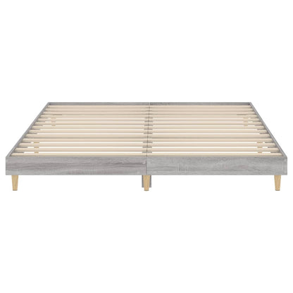 Grey Sonoma Engineered Wood Bed Frame, 200x200 cm - No Mattress
