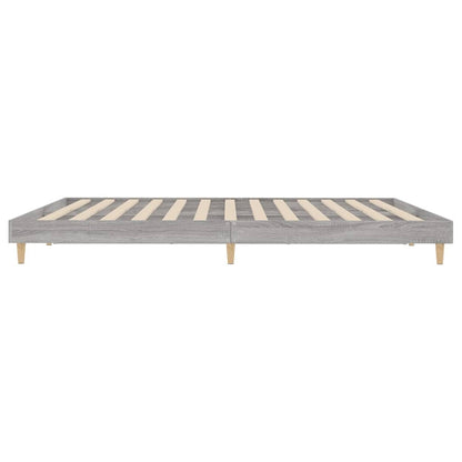 Grey Sonoma Engineered Wood Bed Frame, 200x200 cm - No Mattress