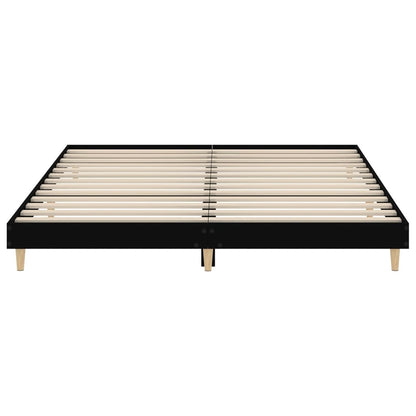 Black Engineered Wood Super King Bed Frame 180x200 cm