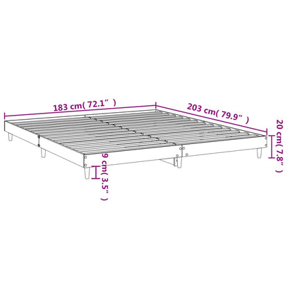 Black Engineered Wood Super King Bed Frame 180x200 cm