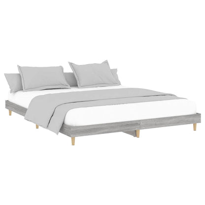 Grey Sonoma Engineered Wood Bed Frame 120x200 cm (No Mattress)
