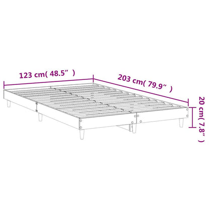 Grey Sonoma Engineered Wood Bed Frame 120x200 cm (No Mattress)