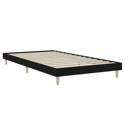 Black Engineered Wood Bed Frame 100x200 cm - No Mattress Included