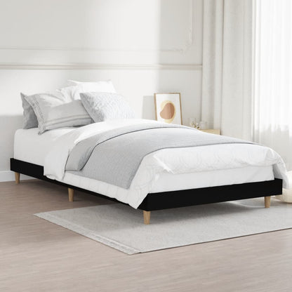 Black Engineered Wood Bed Frame 100x200 cm - No Mattress Included