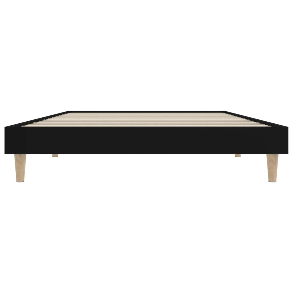 Black Engineered Wood Bed Frame 100x200 cm - No Mattress Included