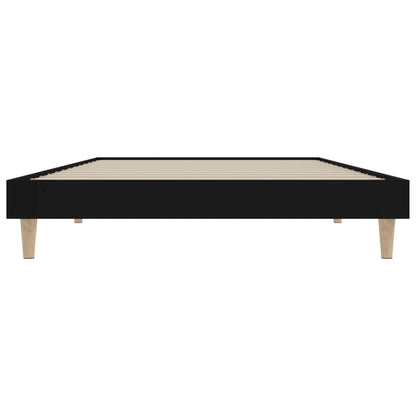 Black Engineered Wood Bed Frame 100x200 cm - No Mattress Included