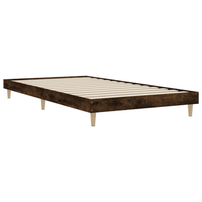 Smoked Oak Bed Frame 100x200 cm, Engineered Wood (No Mattress)