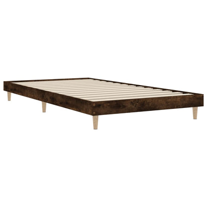 Smoked Oak 90x200 cm Bed Frame | Engineered Wood (No Mattress)