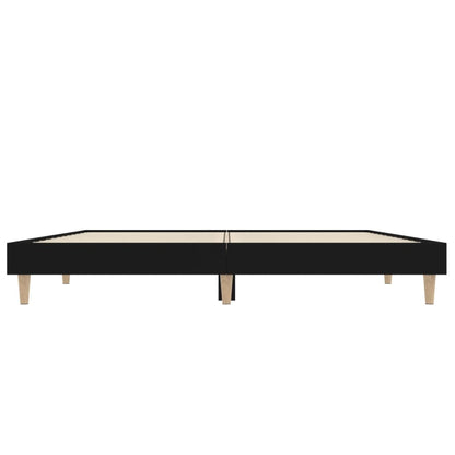 Black Engineered Wood Bed Frame 120x190cm Small Double Size